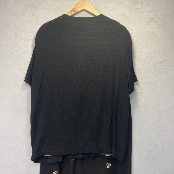 Alfred Dunner 2 Pc Blouse Skirt Set Womens 16/18 Black Giraffe Print Maxi USA - Picture 3 of 13